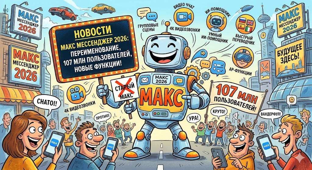 Новости МАКС мессенджер 2026: переименование, 107 млн пользователей, новые функции