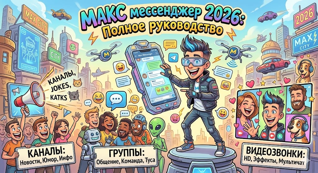 МАКС мессенджер 2026: Полное руководство - каналы, группы, видеозвонки