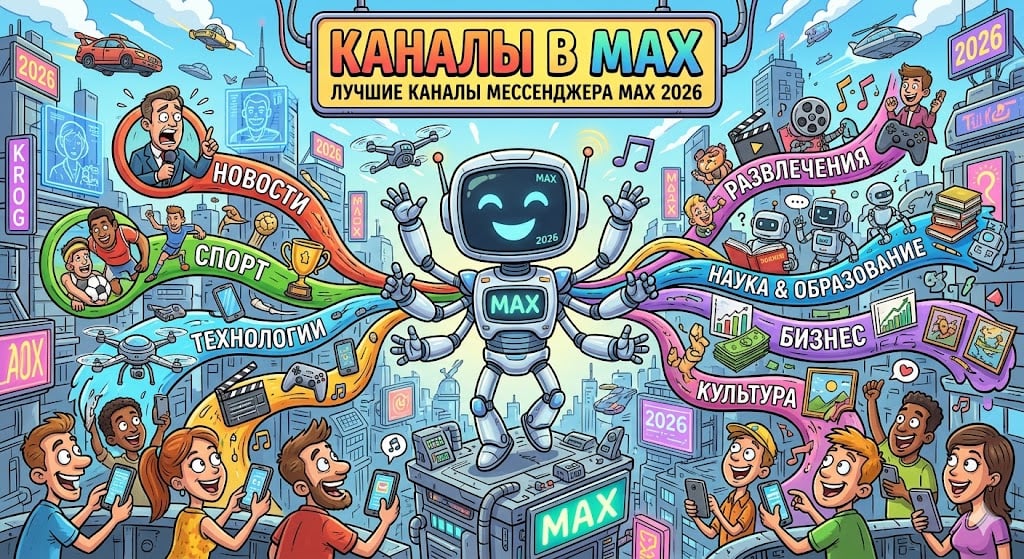 Каналы в MAX - Лучшие каналы мессенджера MAX 2026