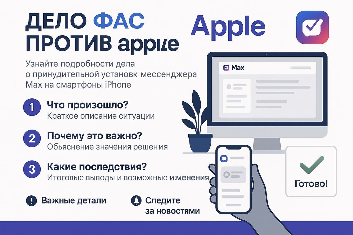 Дело ФАС против Apple: предустановка мессенджера на iPhone