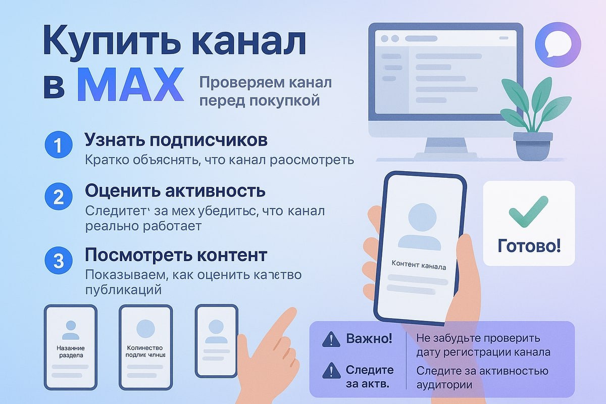 Купить канал в MAX: как проверить перед покупкой и не купить пустышку