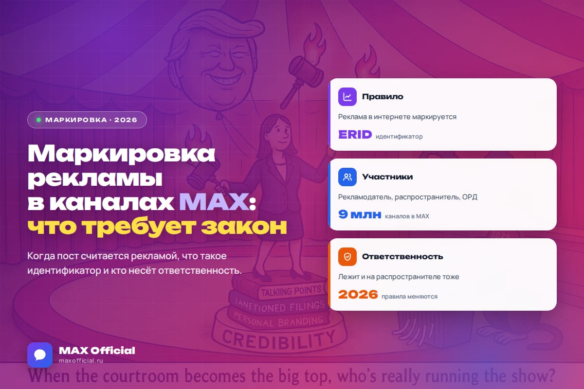 Маркировка рекламы в каналах MAX: что закон требует от автора канала