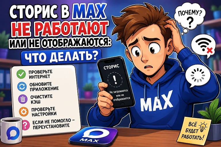 Сторис в MAX не работают или не отображаются: что делать