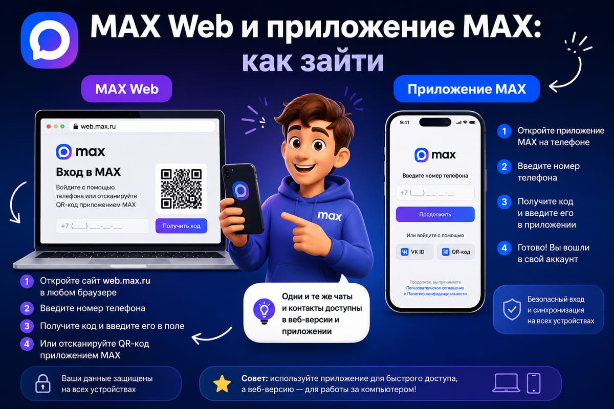 MAX Web и приложение MAX: как зайти и установить мессенджер