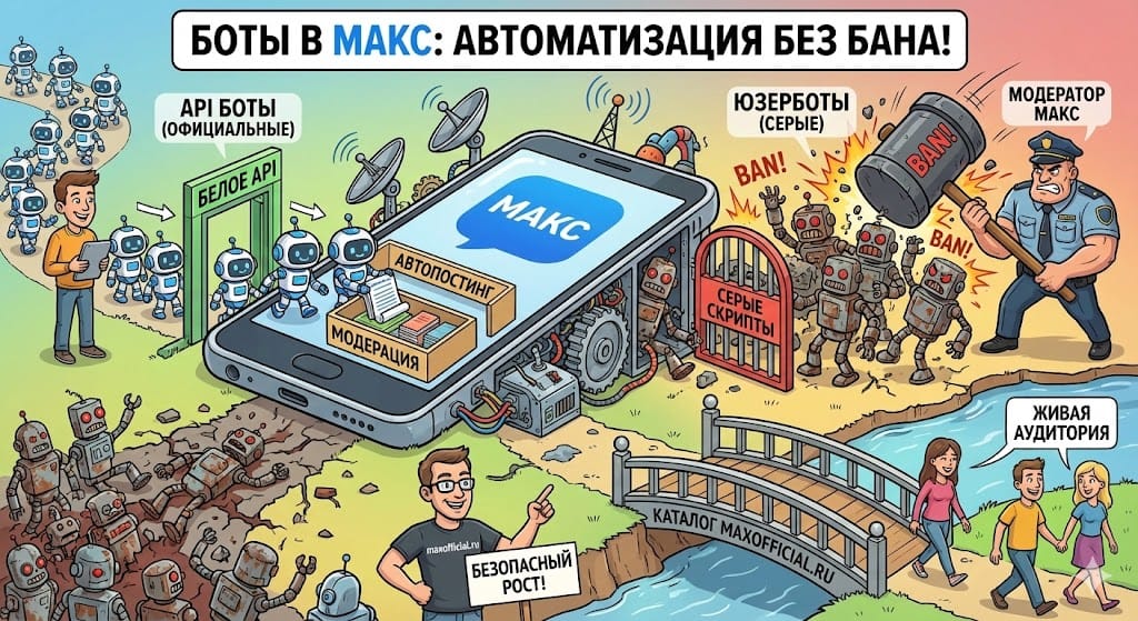 Боты и автоматизация в МАКС: API, автопостинг и защита от банов