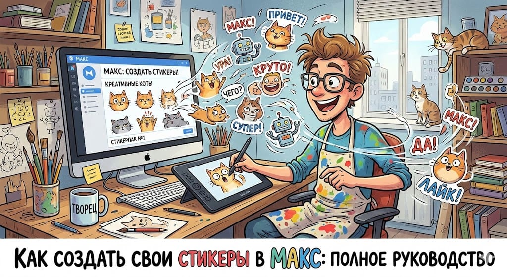 Создание стикеров в МАКС 2026