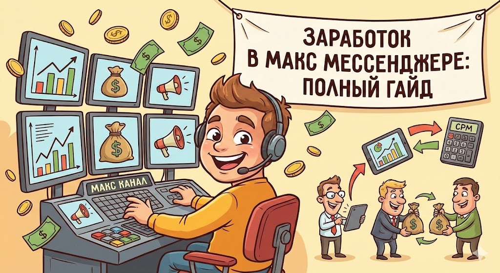 Заработок в МАКС мессенджере: монетизация канала 2026