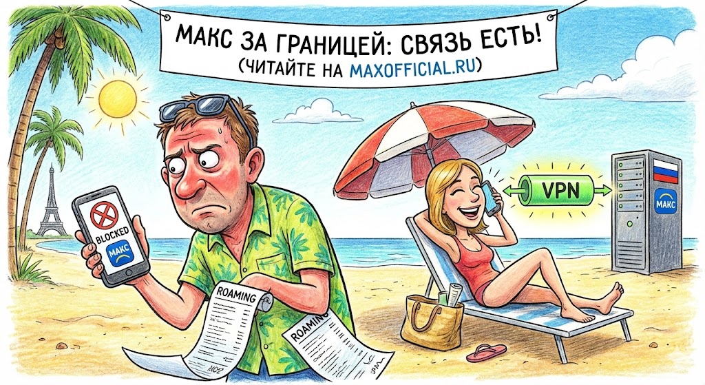 Как пользоваться МАКС мессенджером за границей