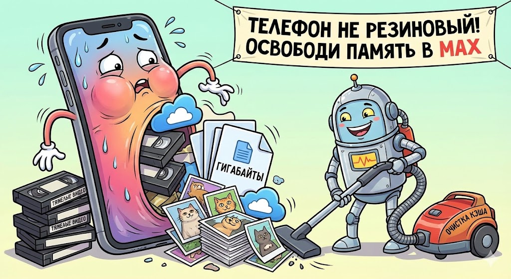 Почему MAX занимает много места? Очистка кэша и настройка автозагрузки медиа