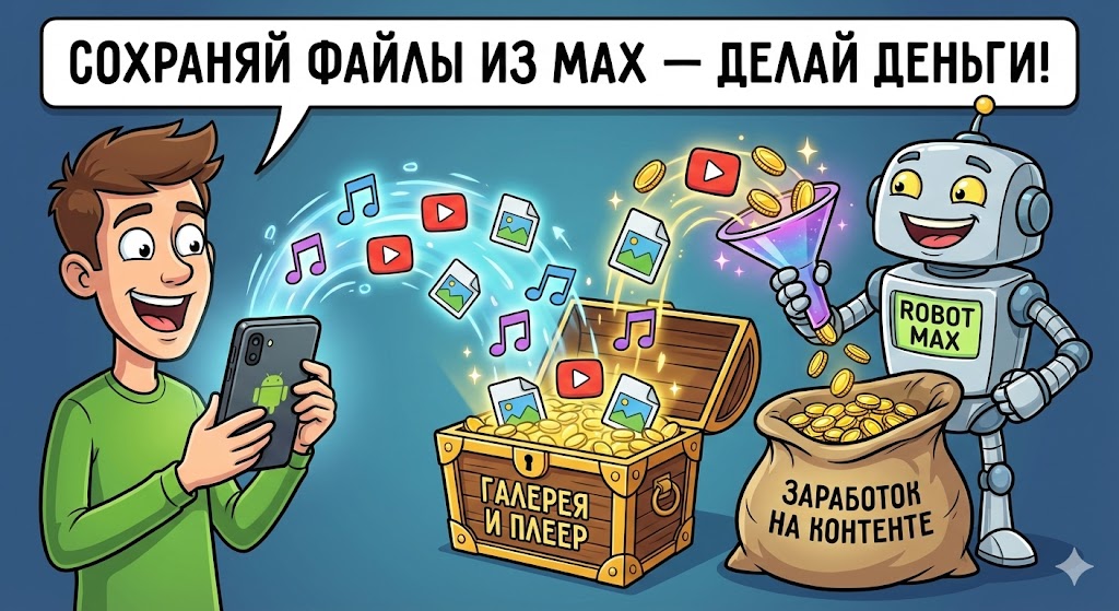 Как сохранить Видео и Музыку из MAX на телефон
