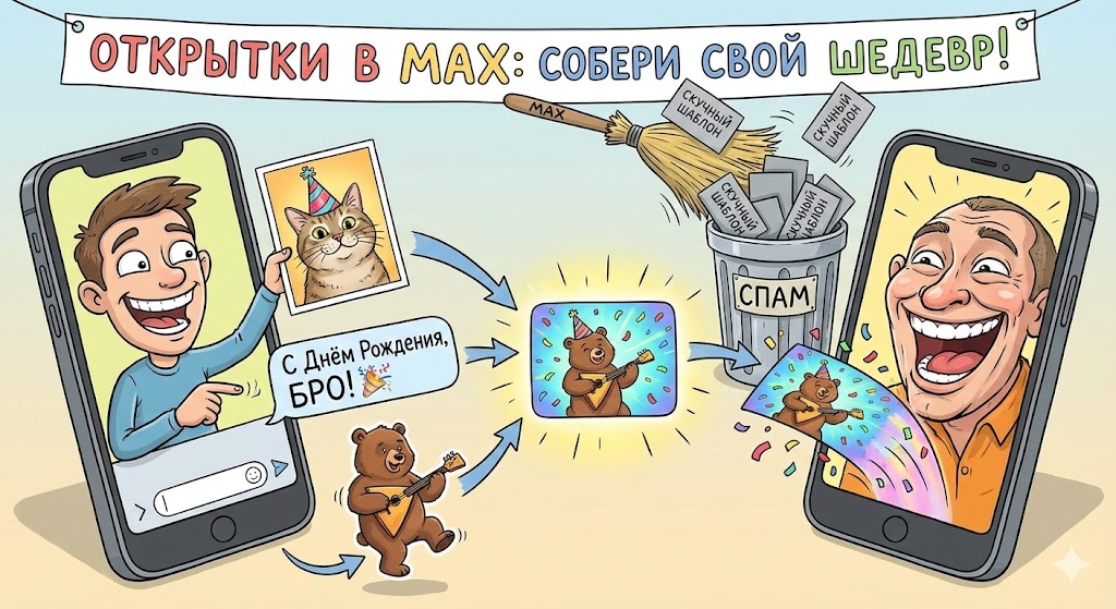 MAX: как собрать уникальное поздравление без шаблонов