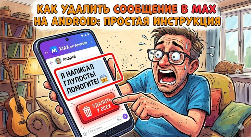 Инструкция: как удалить сообщение в мессенджере МАКС на Android