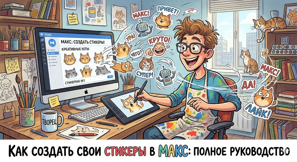 Создание стикеров в МАКС 2026