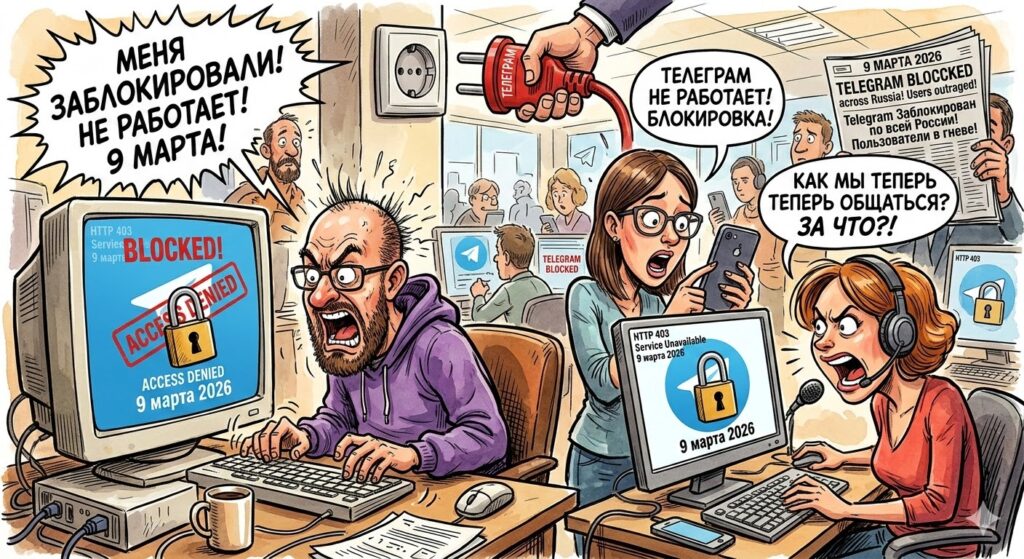 Пользователи Telegram пожаловались на блокировку мессенджера - апрель 2026
